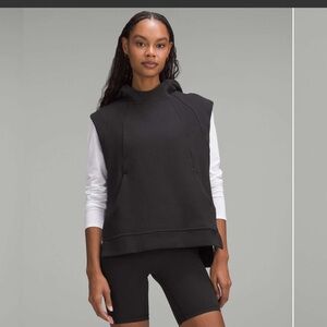 lululemon🍋Black Scuba Sleeveless Hoodie XS/S NWT